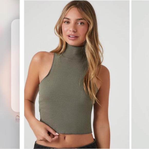 Green Mock Neck Tank Top from Forever 21 | Size: small - Picture 2 of 12